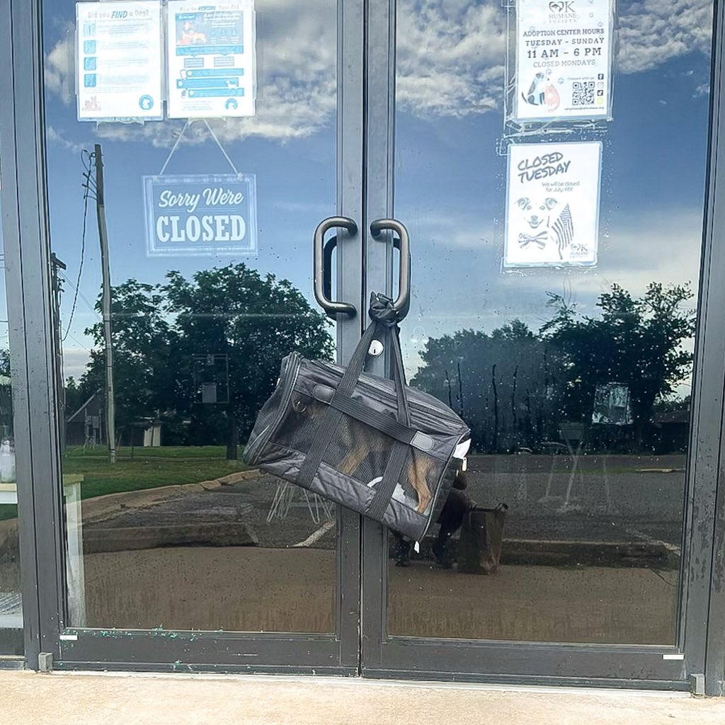 bag left on door