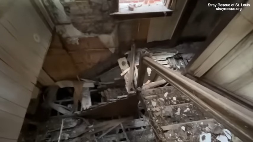 collapsed staircase