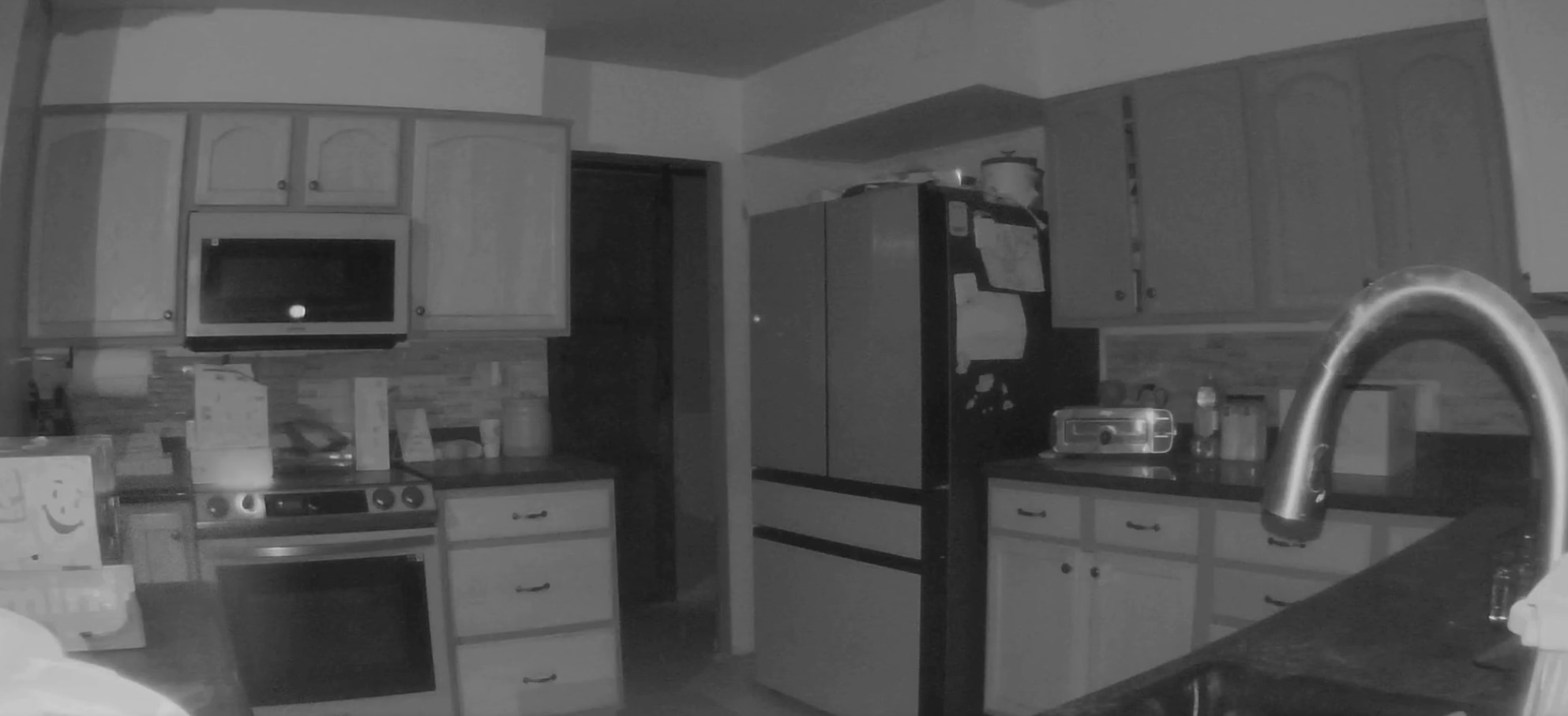 recording the kitchen with a video camera