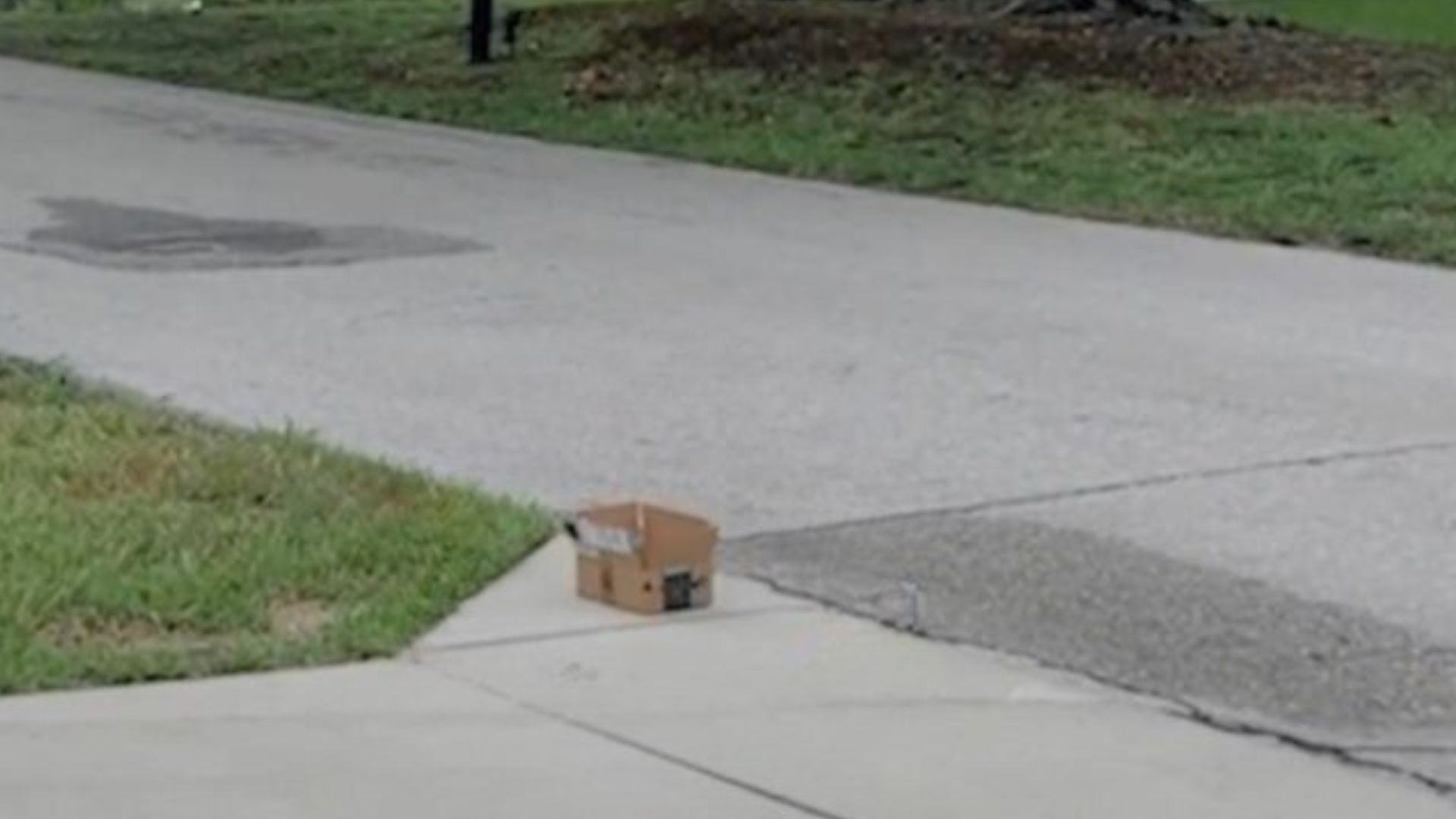 box on sidewalk