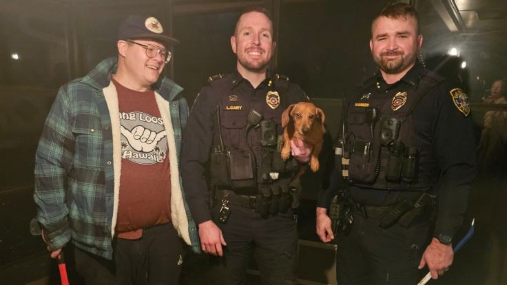 officers and dog