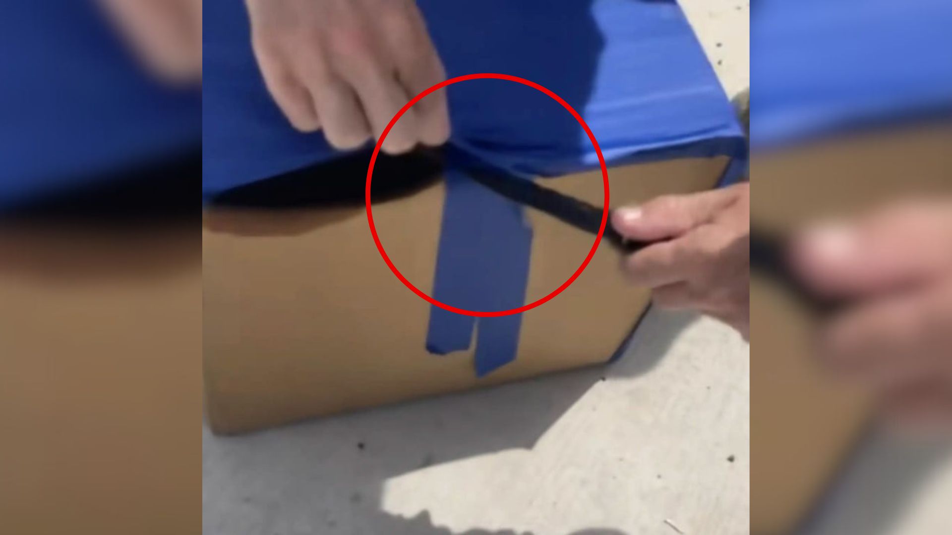 a man opens a package