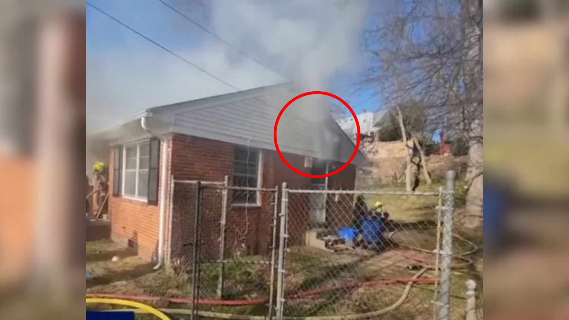 house with smoke coming out