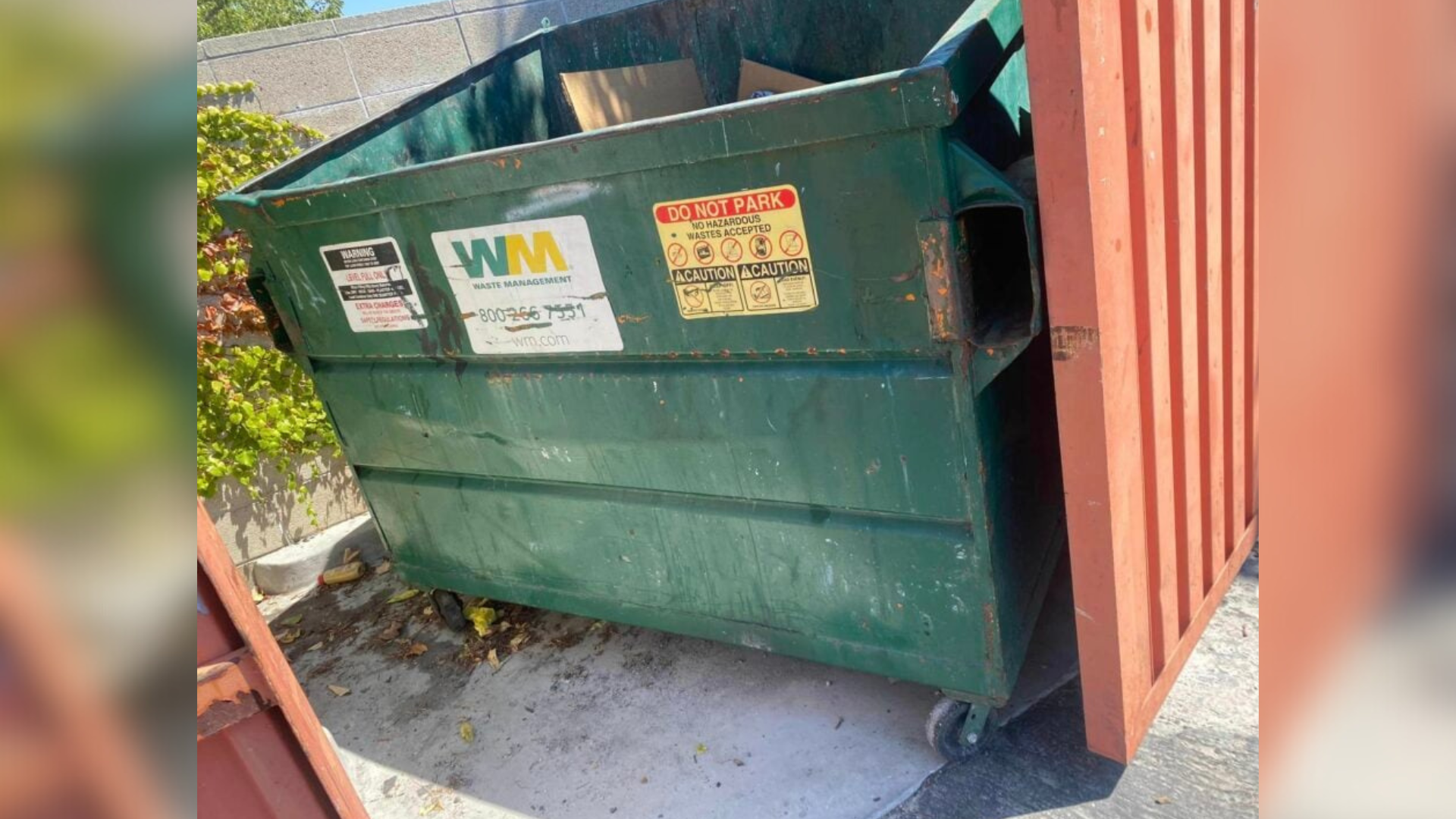 green dumpster