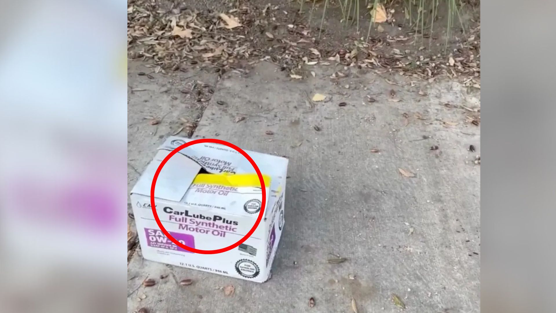 box on sidewalk