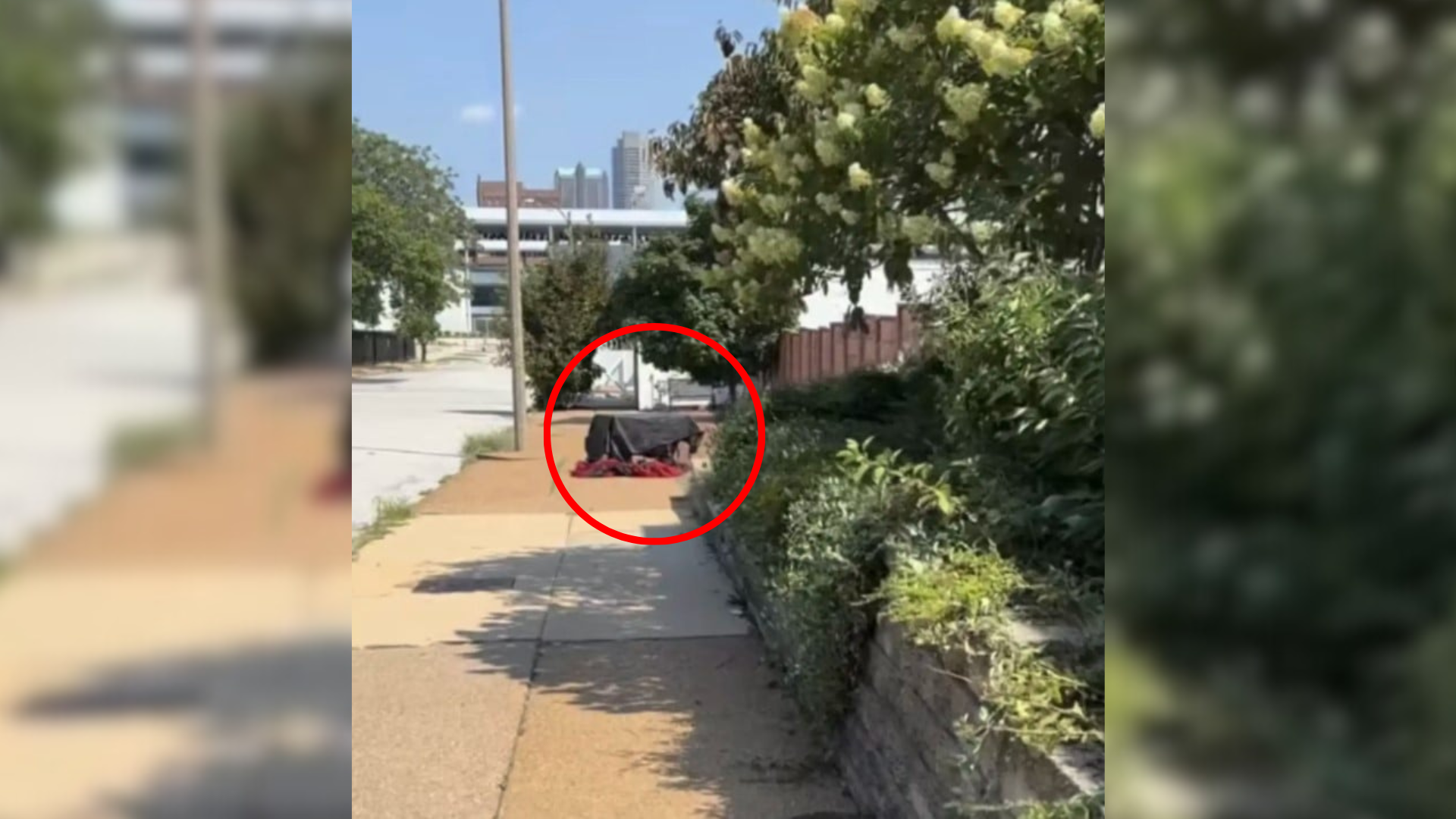 crate in the middle of road