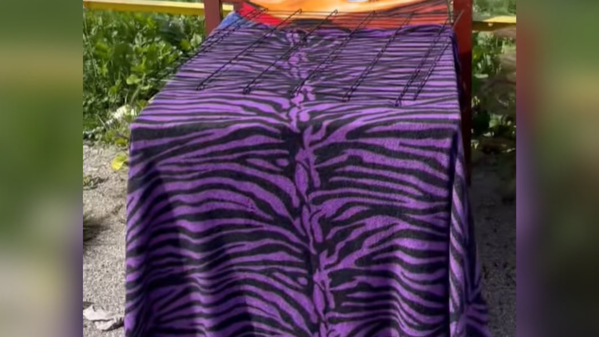 box covered by blanket