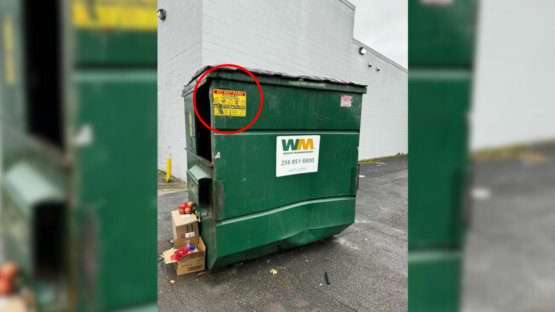 green dumpster
