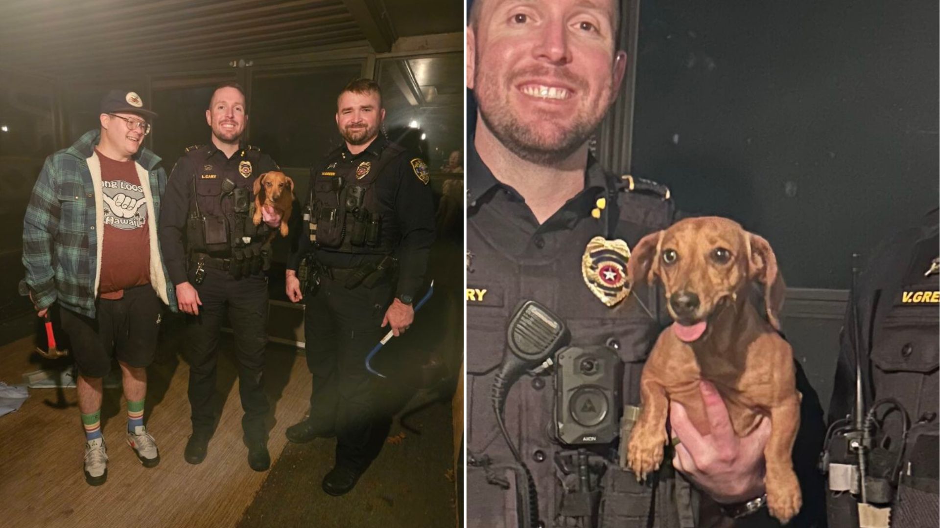 officer and puppy
