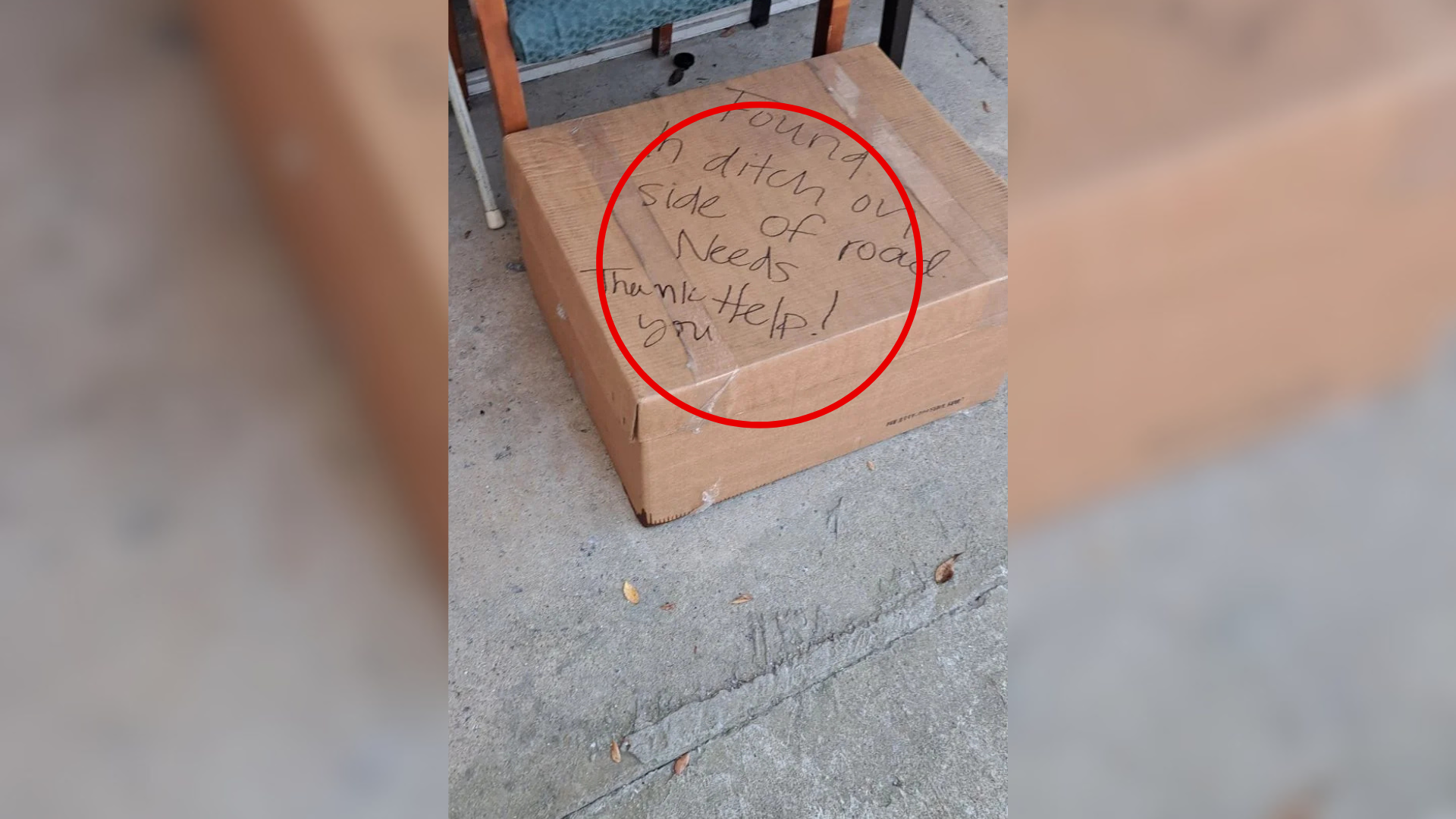 box with written notice