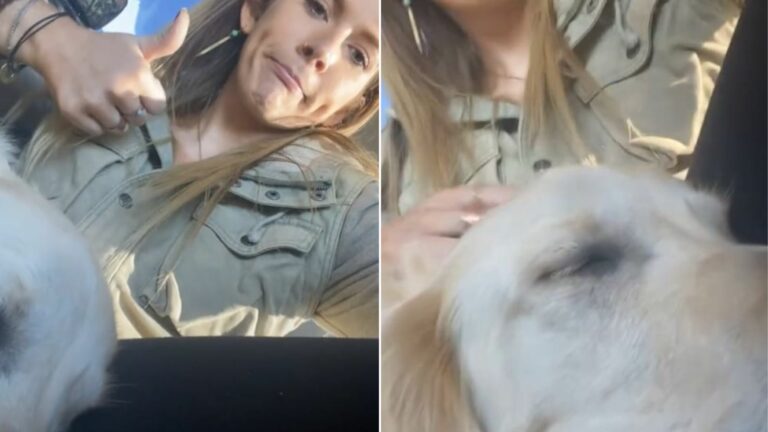 woman and dog