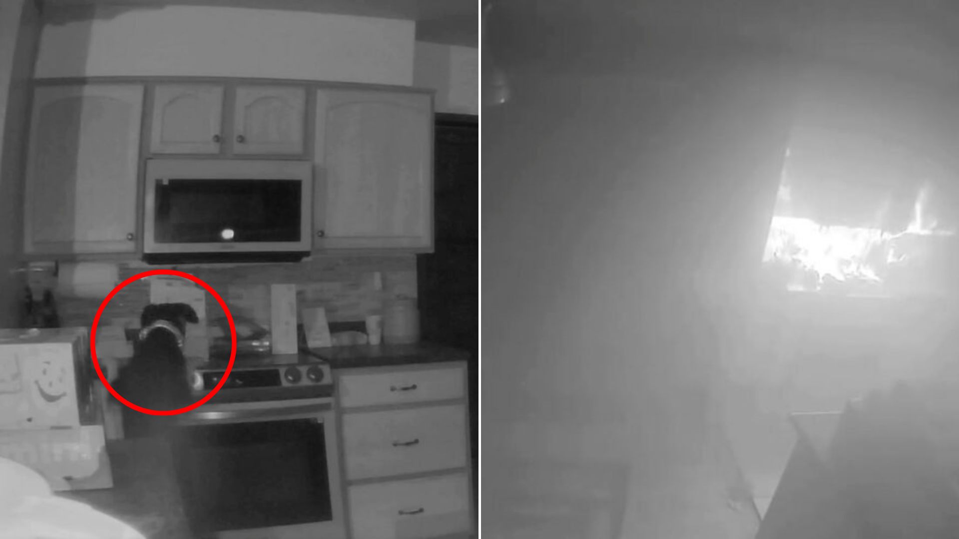 fire in kitchen