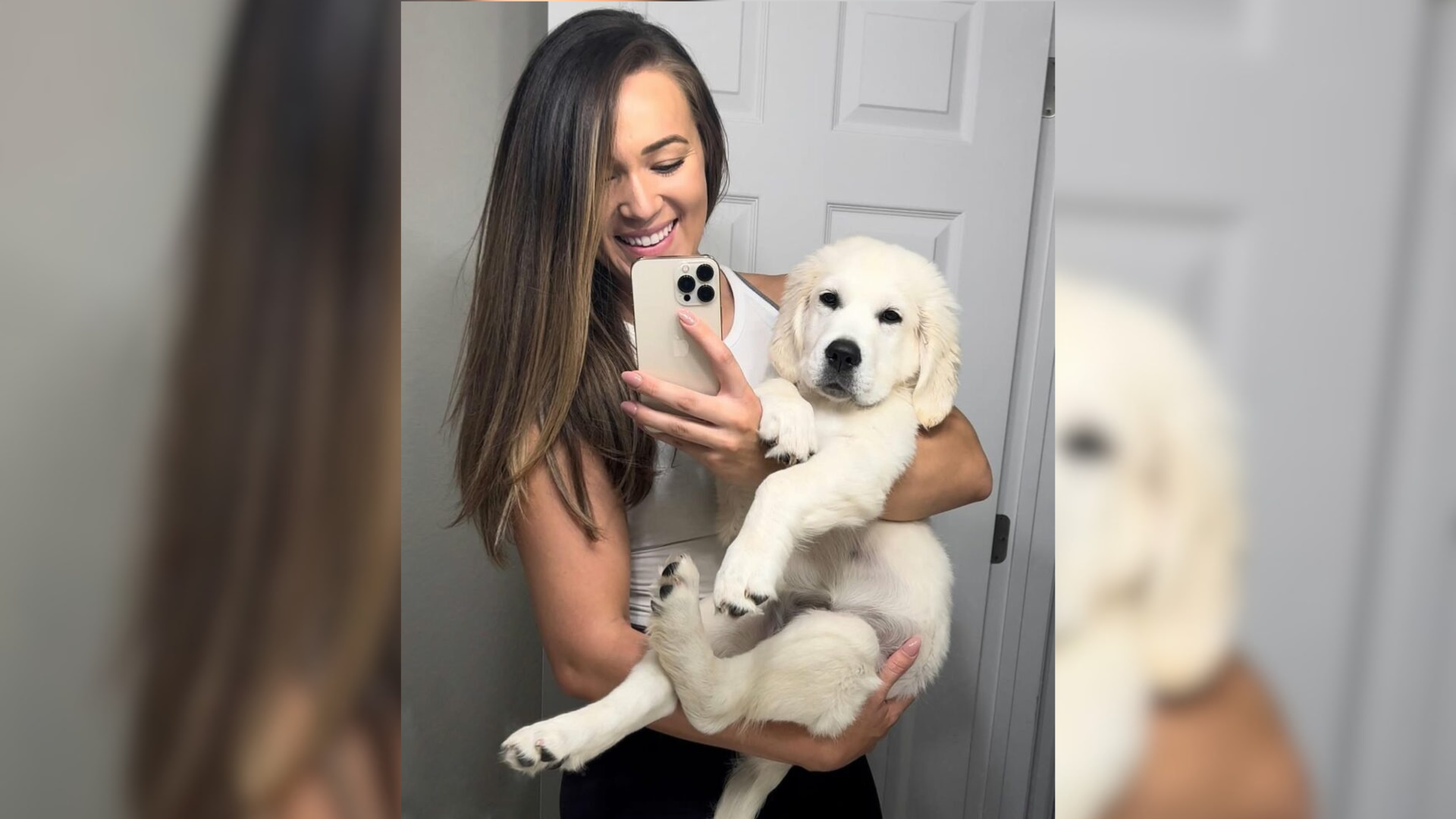 woman and dog