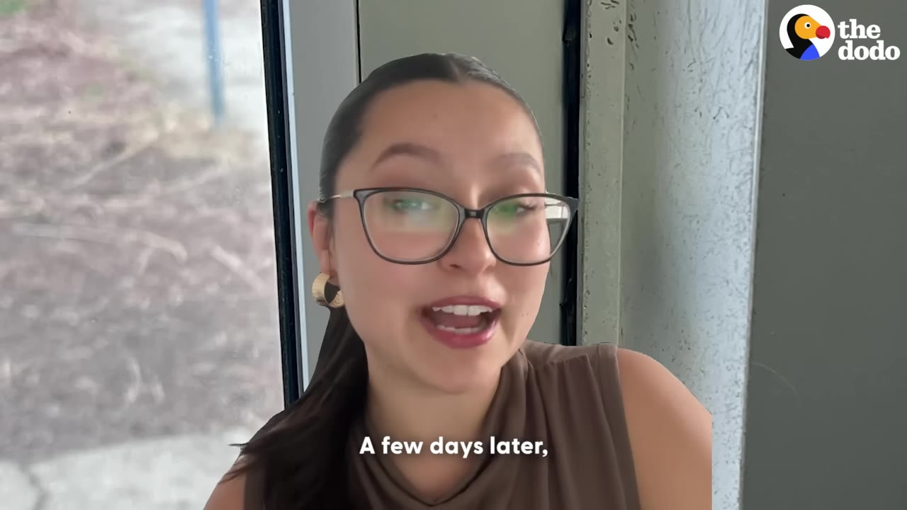 A woman with glasses and her hair pulled back speaks to the camera, with the subtitle 'A few days later,' appearing at the bottom.